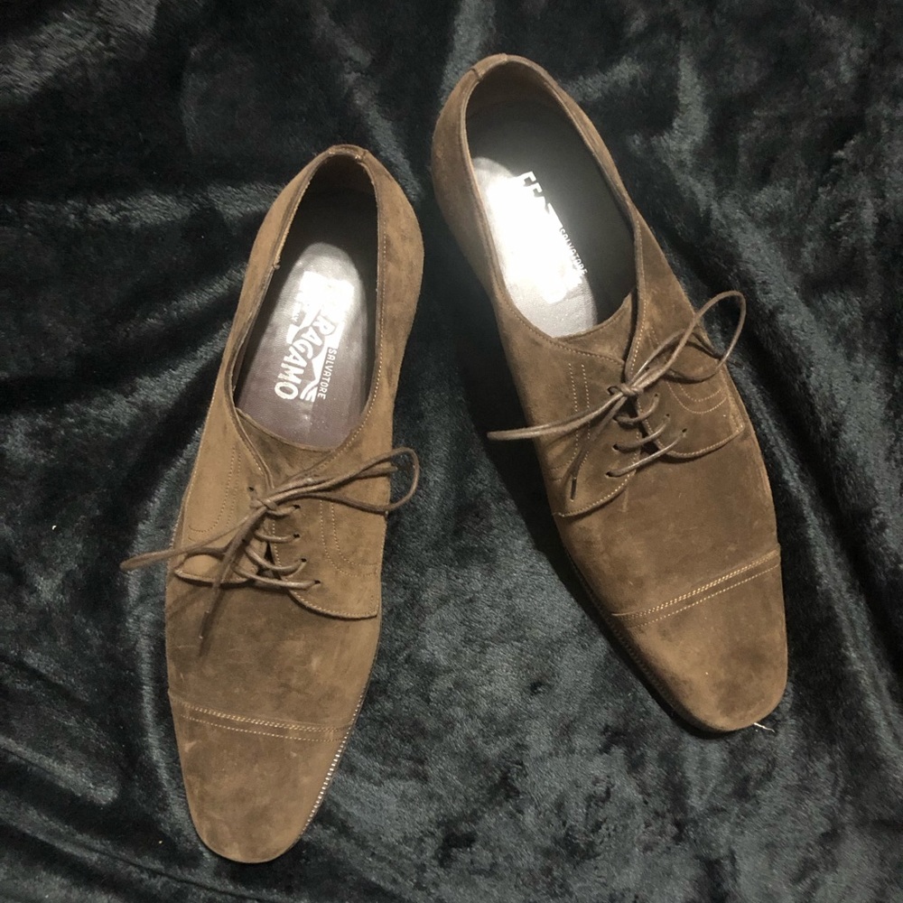 Ferragamo Brown Suede 10 D